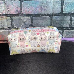 Handmade- Labubu Inspired Monsters Print Cosmetic Bag